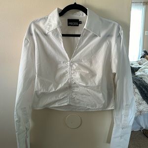 Pieces White Blouse